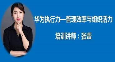 张蕾讲师内训-华为执行力—管理效率与组织活力