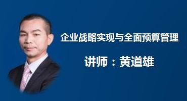 黄道雄讲师内训-企业战略实现与全面预算管理